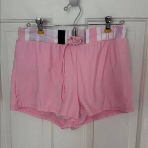 Pink Women’s Lined Swim Suit Bottoms, Drawl String Waist Size M